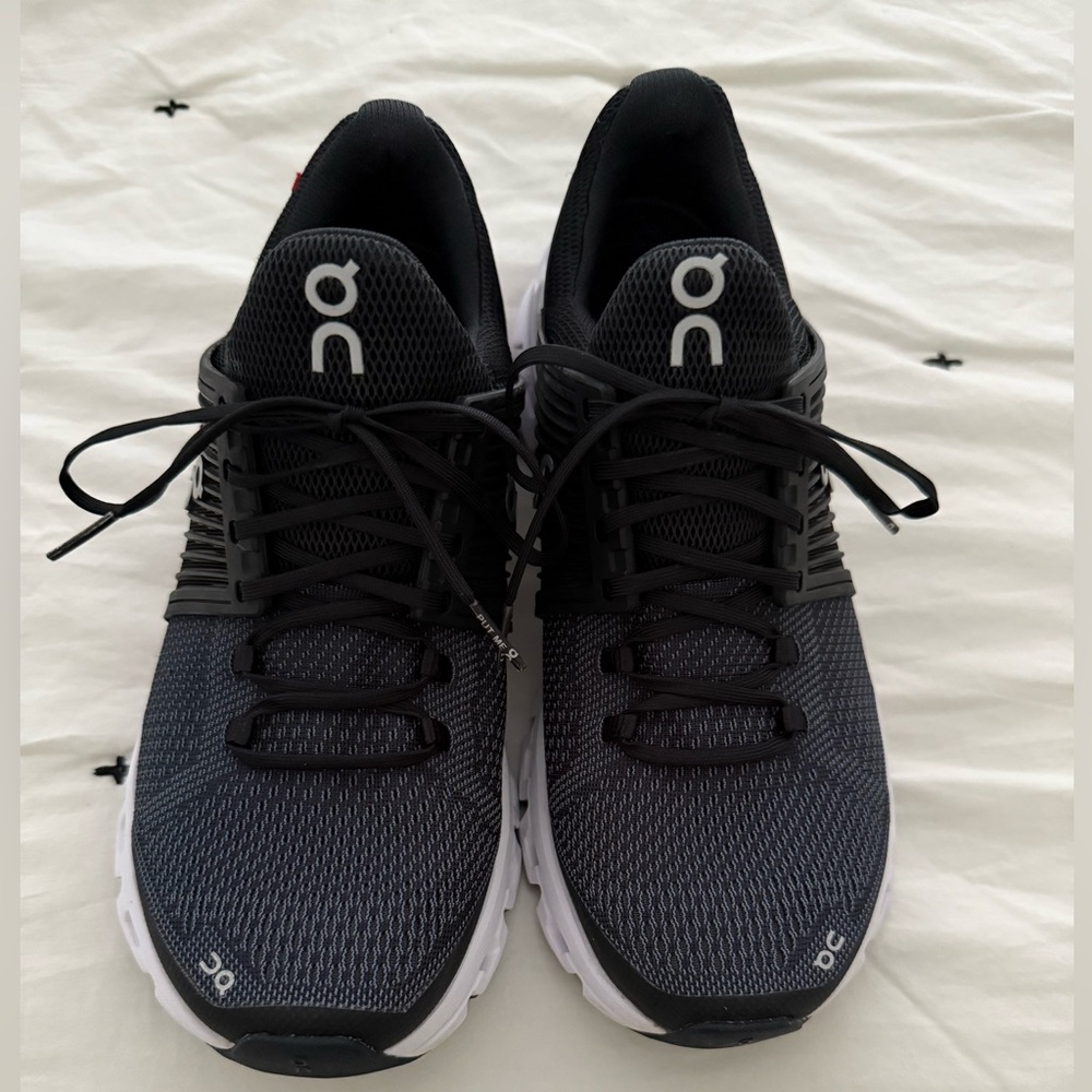 On Running Women's Black and White Athletic Shoes